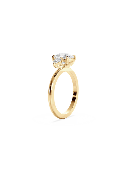 2 CT Round Three Stones Lab Grown Diamond Engagement Ring