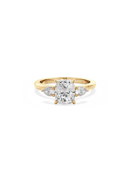 2 CT Round Three Stones Lab Grown Diamond Engagement Ring