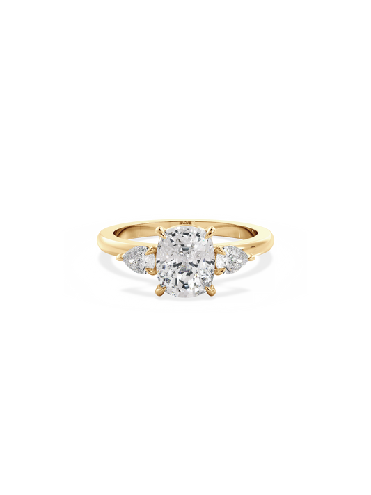 2 CT Round Three Stones Lab Grown Diamond Engagement Ring