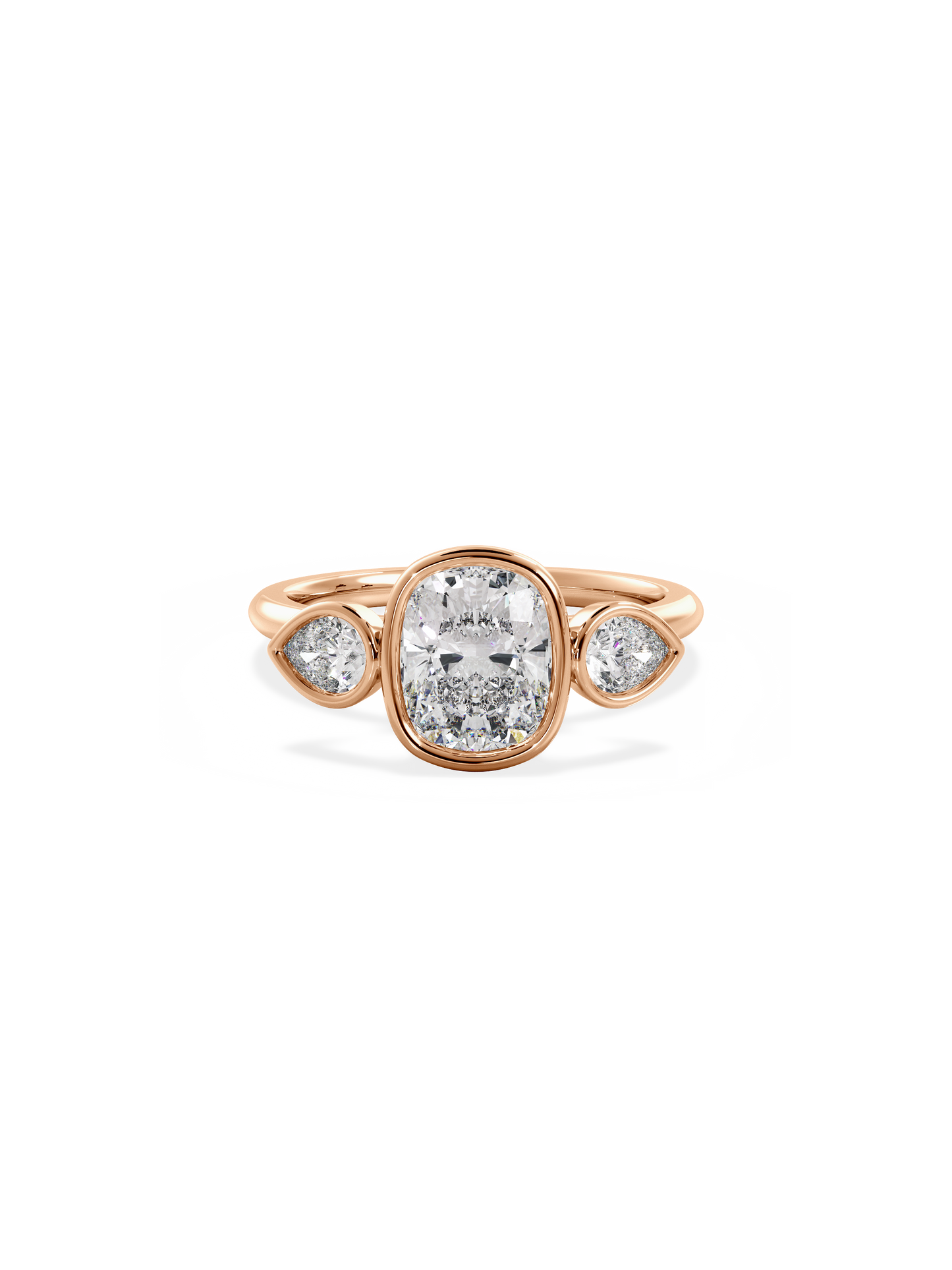 2 CT Round Three Stones Lab Grown Diamond Engagement Ring