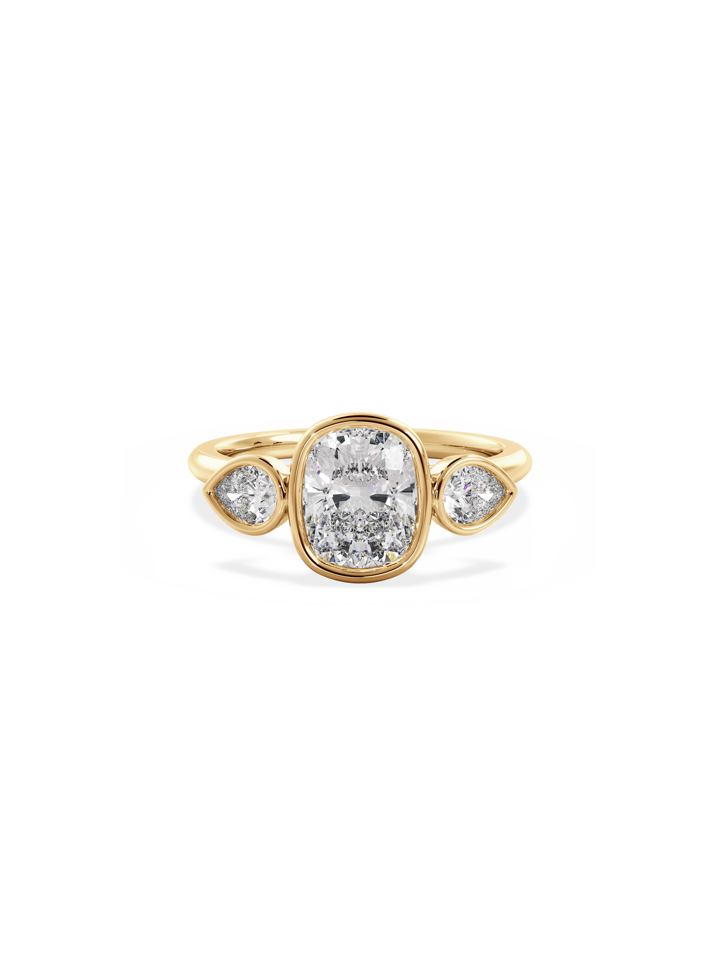 2 CT Round Three Stones Lab Grown Diamond Engagement Ring