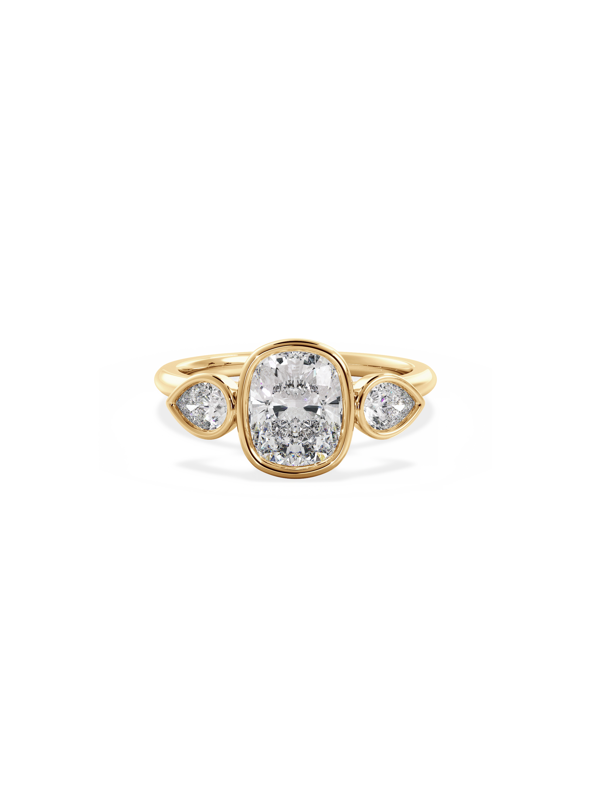 2 CT Round Three Stones Lab Grown Diamond Engagement Ring