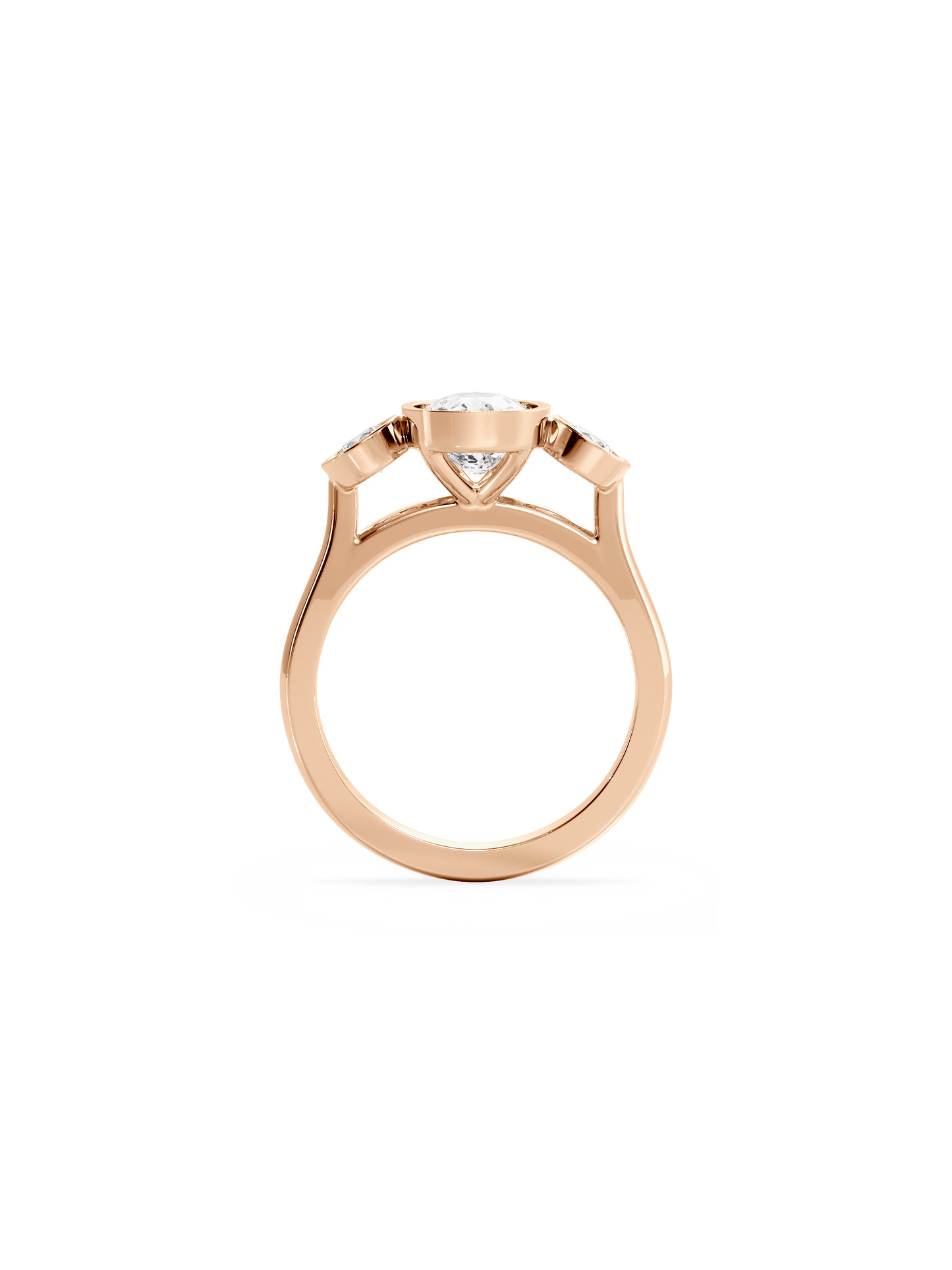 2 CT Round Three Stones Lab Grown Diamond Engagement Ring