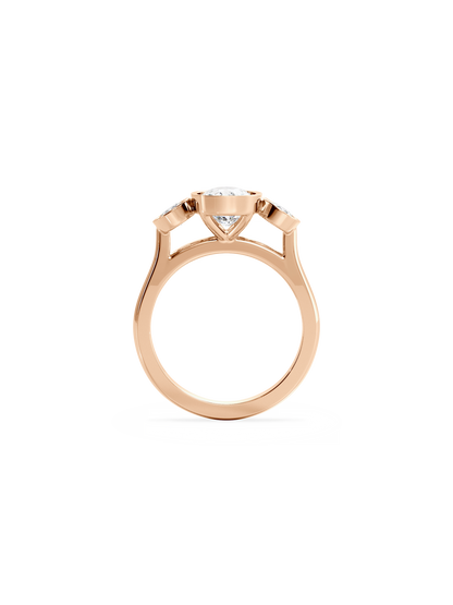 2 CT Round Three Stones Lab Grown Diamond Engagement Ring