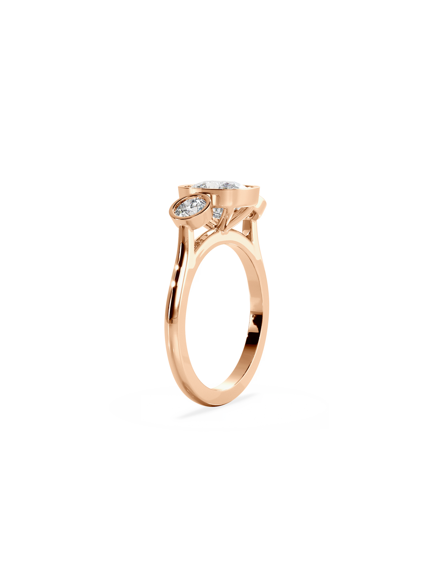 2 CT Round Three Stones Lab Grown Diamond Engagement Ring