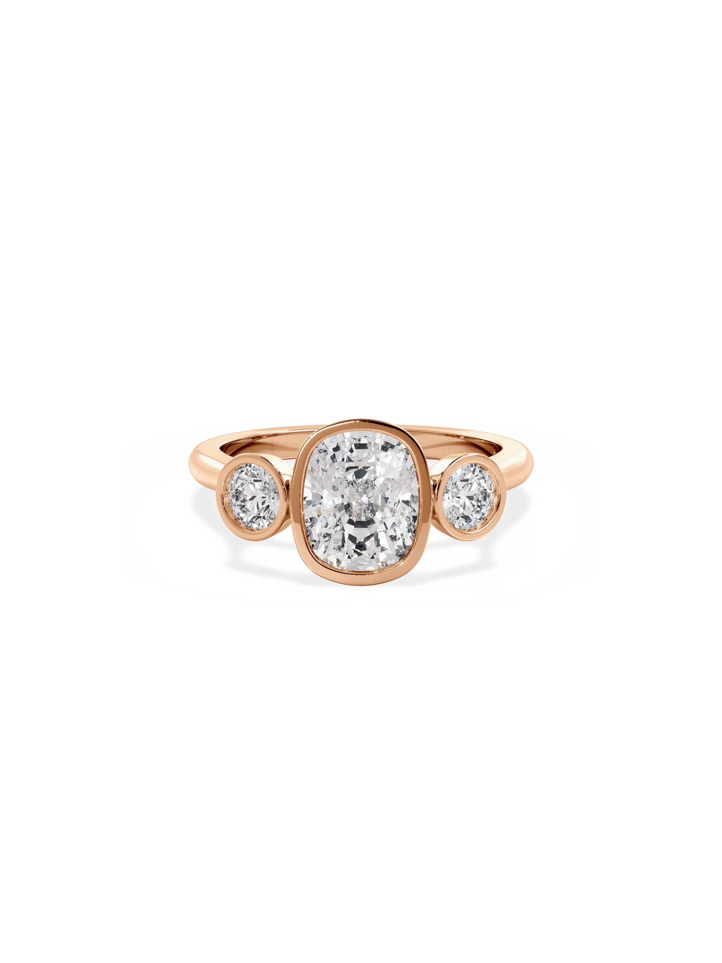 2 CT Round Three Stones Lab Grown Diamond Engagement Ring