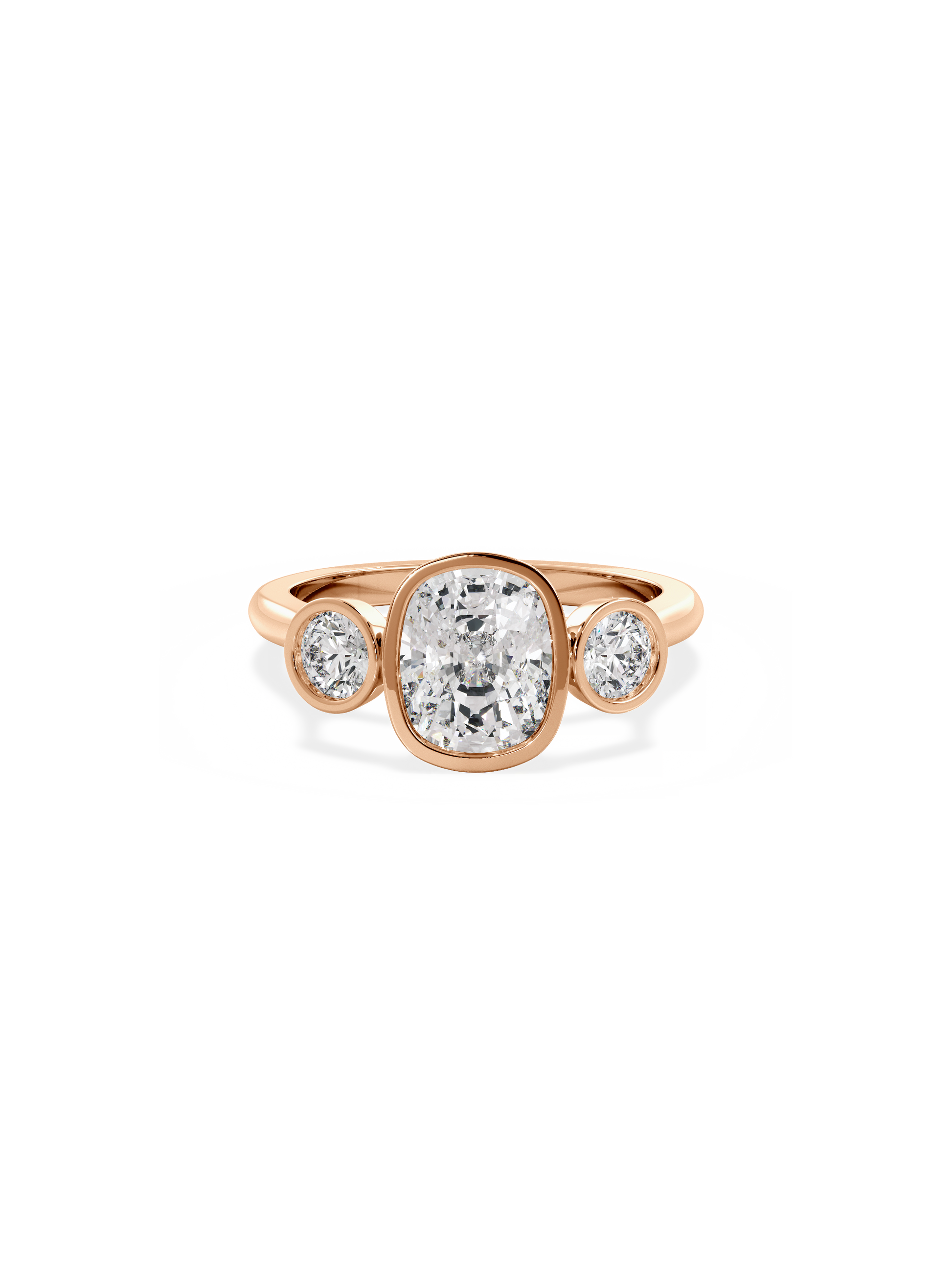 2 CT Round Three Stones Lab Grown Diamond Engagement Ring