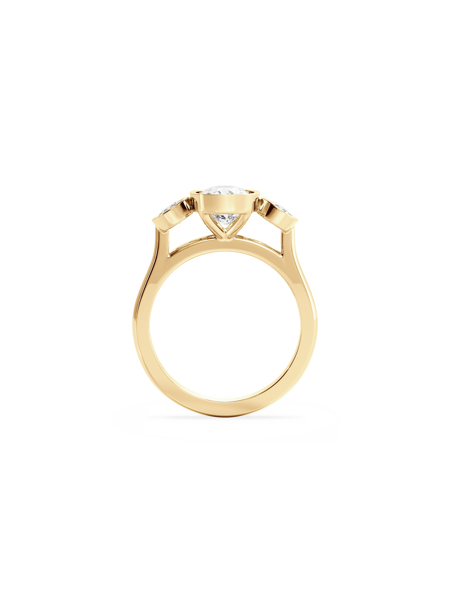 2 CT Round Three Stones Lab Grown Diamond Engagement Ring