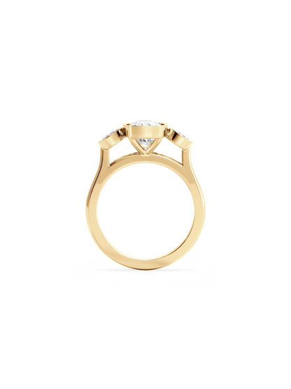 2 CT Round Three Stones Lab Grown Diamond Engagement Ring