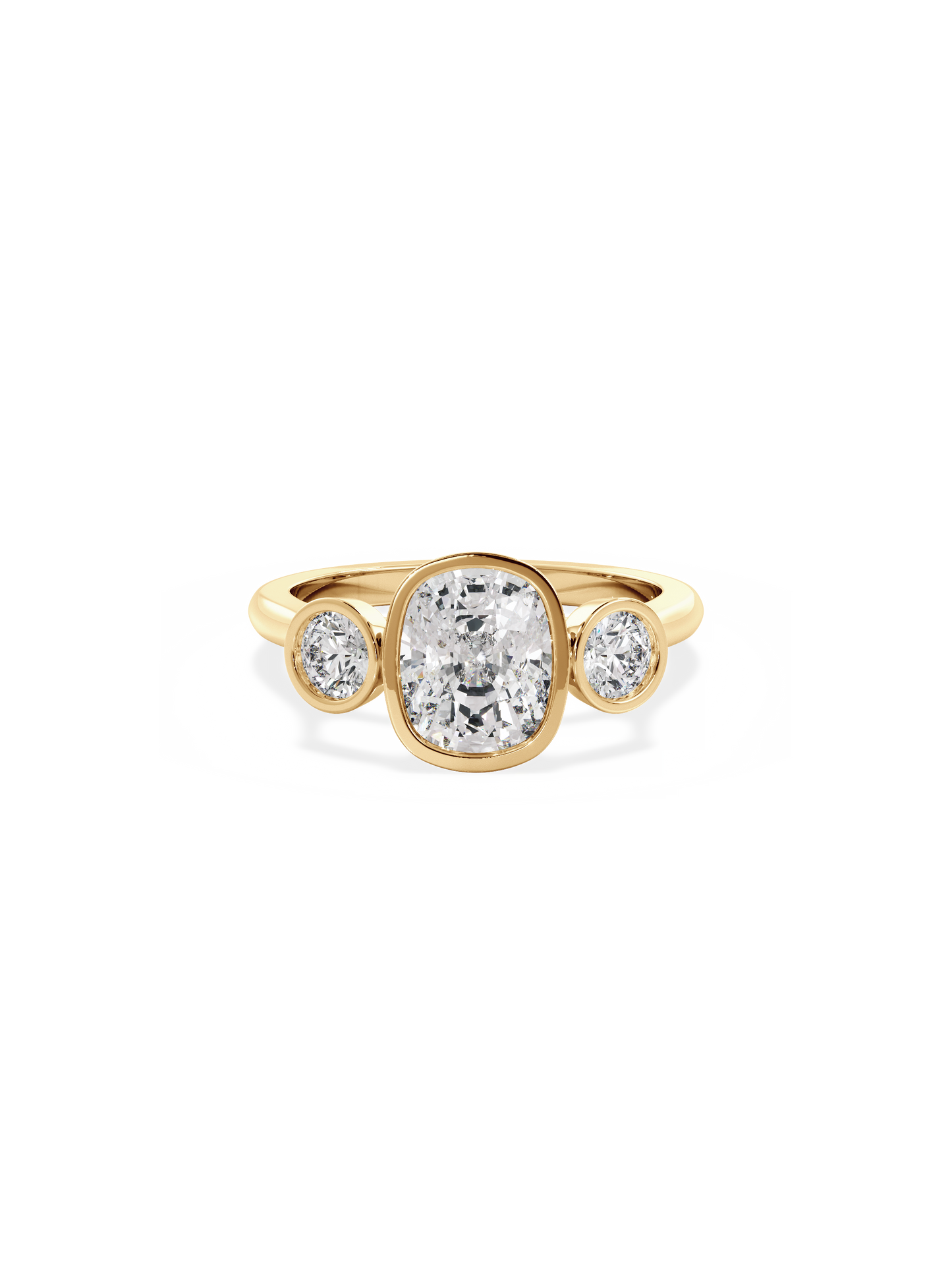 2 CT Round Three Stones Lab Grown Diamond Engagement Ring