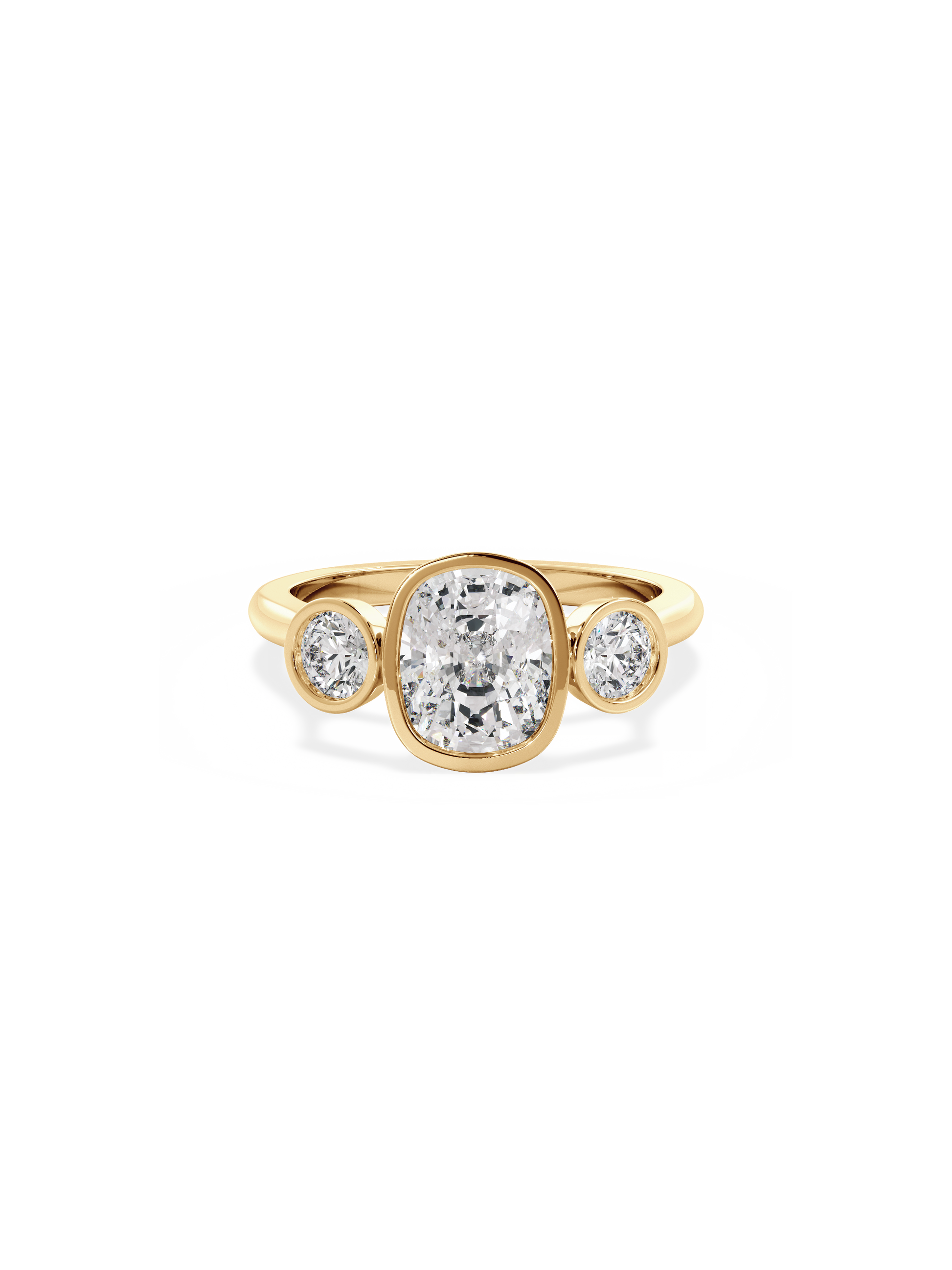 2 CT Round Three Stones Lab Grown Diamond Engagement Ring