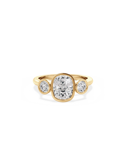 2 CT Round Three Stones Lab Grown Diamond Engagement Ring