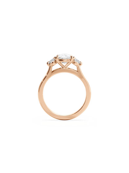 2 CT Round Three Stones Lab Grown Diamond Engagement Ring