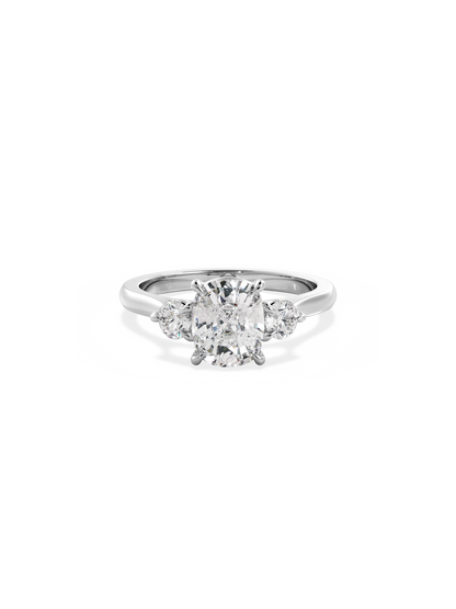 2 CT Round Three Stones Lab Grown Diamond Engagement Ring