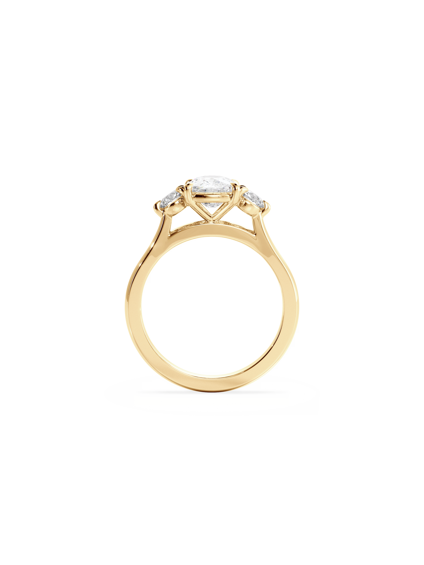 2 CT Round Three Stones Lab Grown Diamond Engagement Ring