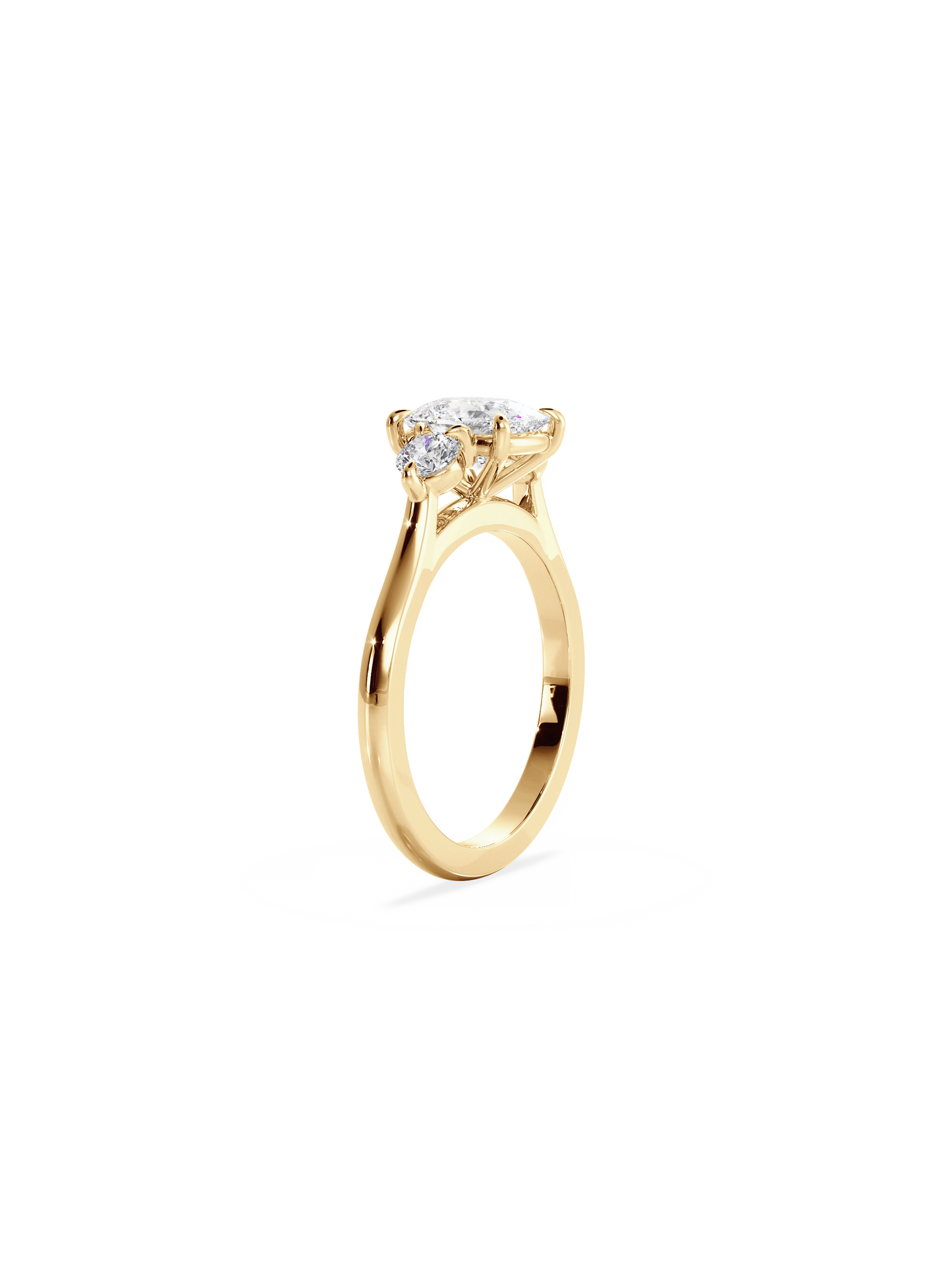 2 CT Round Three Stones Lab Grown Diamond Engagement Ring