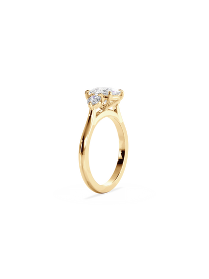 2 CT Round Three Stones Lab Grown Diamond Engagement Ring