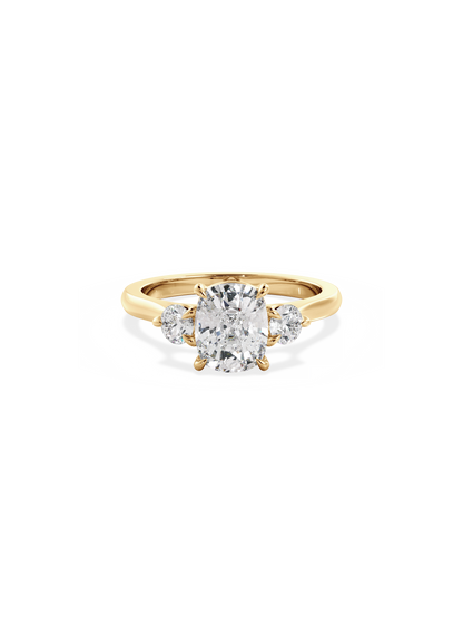 2 CT Round Three Stones Lab Grown Diamond Engagement Ring