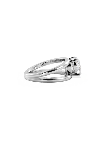 2 CT Round Three Stones Lab Grown Diamond Engagement Ring
