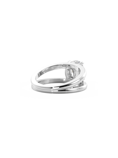 2 CT Round Three Stones Lab Grown Diamond Engagement Ring