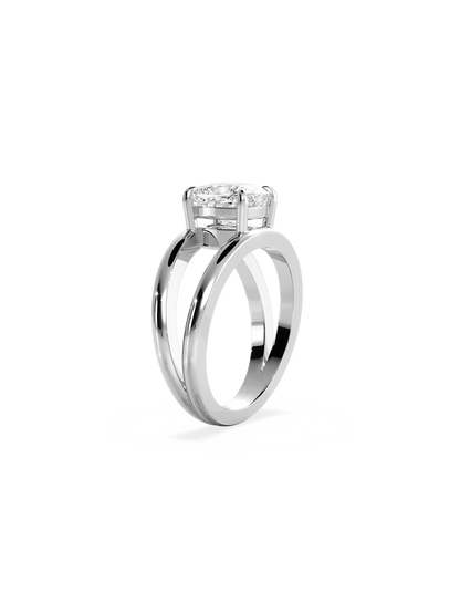 2 CT Round Three Stones Lab Grown Diamond Engagement Ring