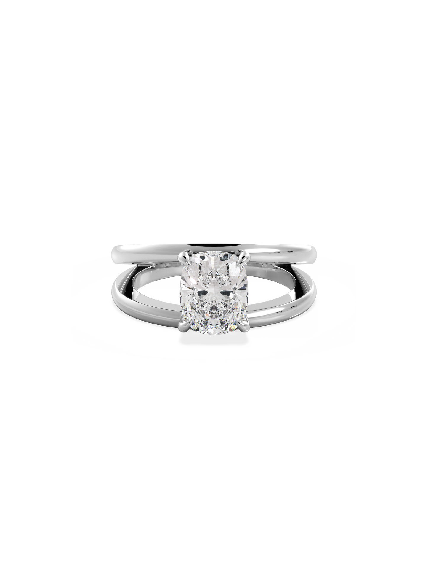 2 CT Round Three Stones Lab Grown Diamond Engagement Ring