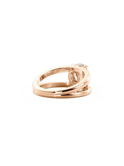2 CT Round Three Stones Lab Grown Diamond Engagement Ring
