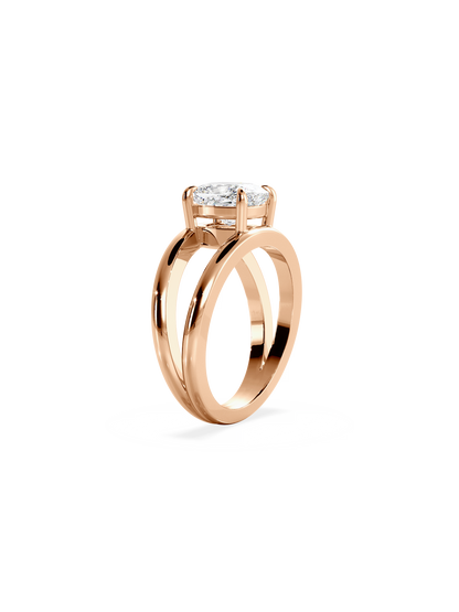 2 CT Round Three Stones Lab Grown Diamond Engagement Ring