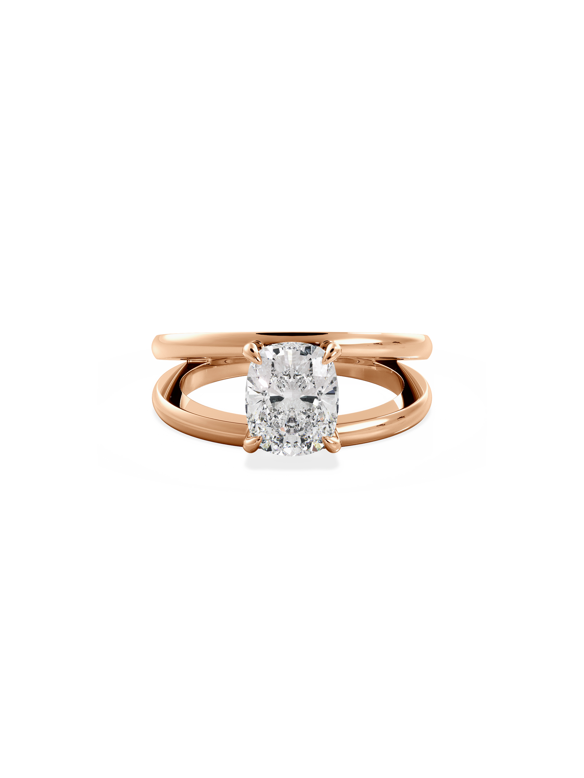 2 CT Round Three Stones Lab Grown Diamond Engagement Ring
