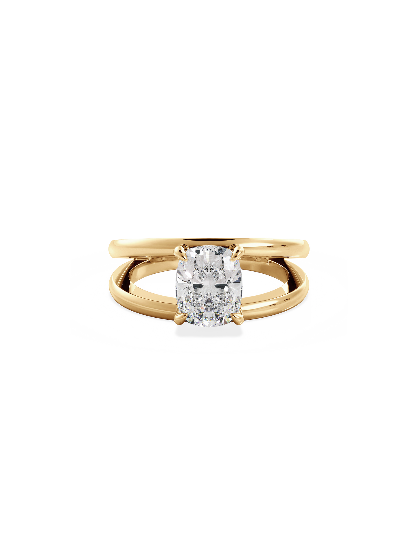 2 CT Round Three Stones Lab Grown Diamond Engagement Ring