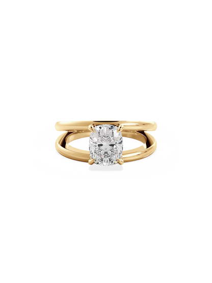 2 CT Round Three Stones Lab Grown Diamond Engagement Ring