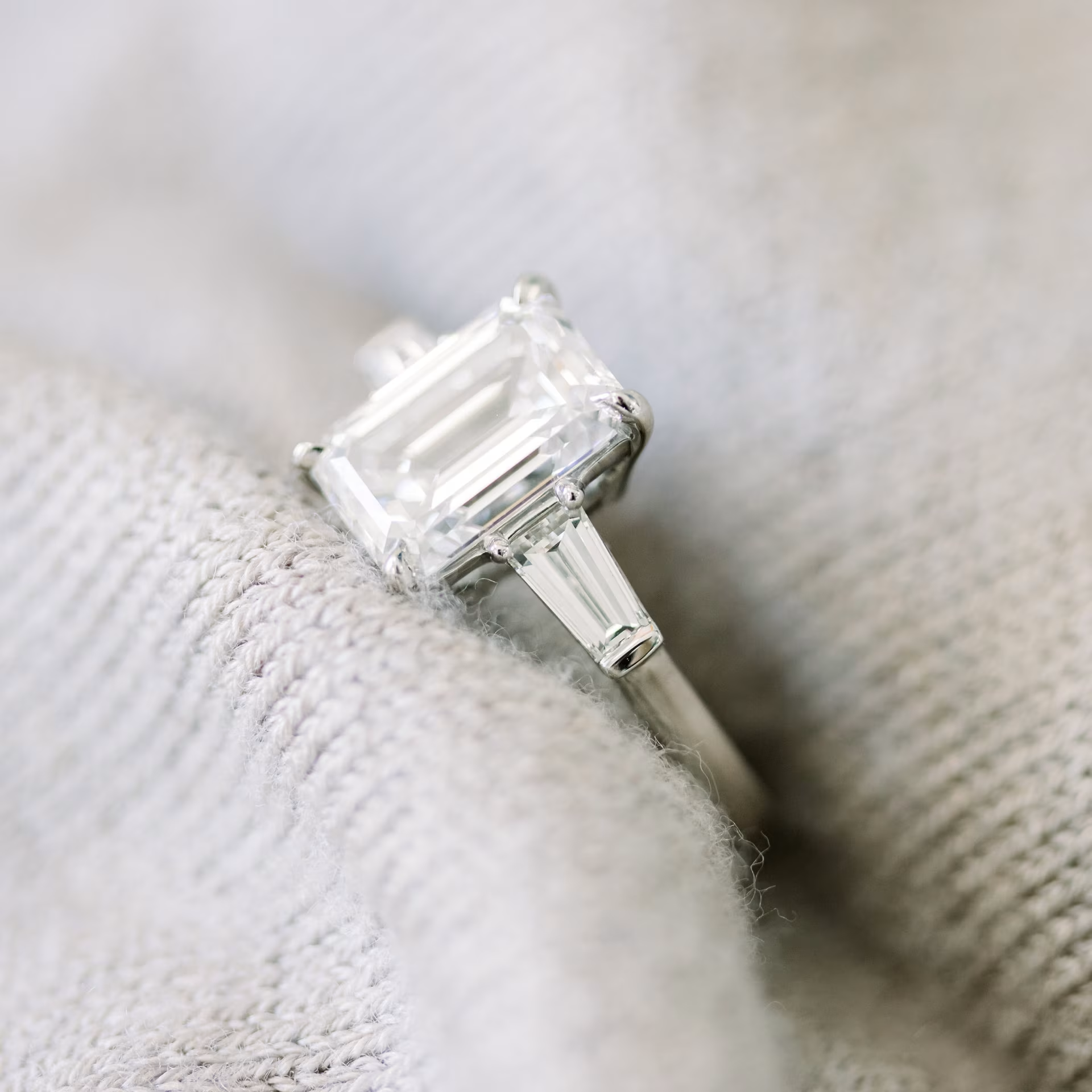 Marquise Cut Cluster Styled Lab Grown Diamond Engagement Ring