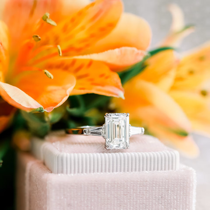 Marquise Cut Cluster Styled Lab Grown Diamond Engagement Ring