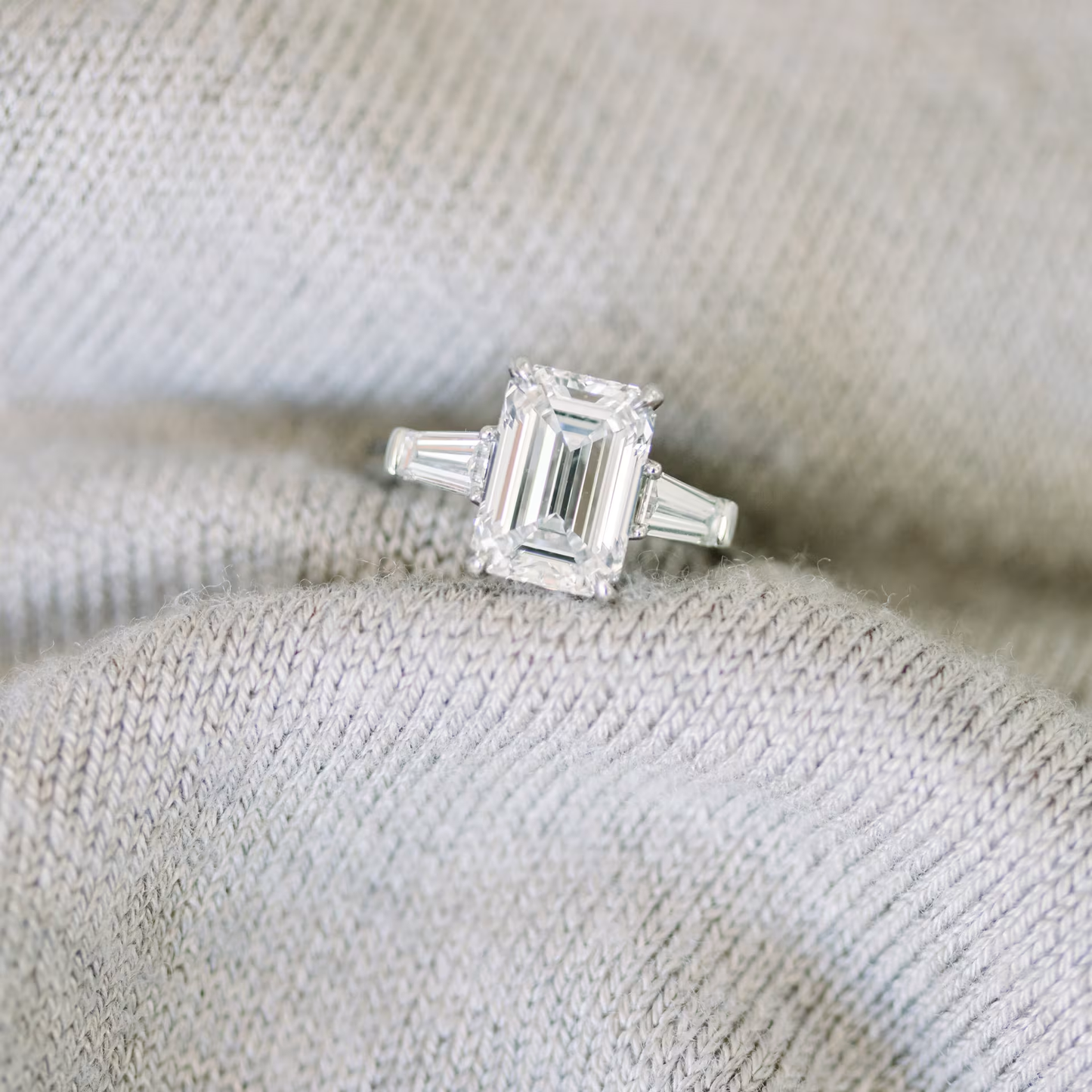 Marquise Cut Cluster Styled Lab Grown Diamond Engagement Ring