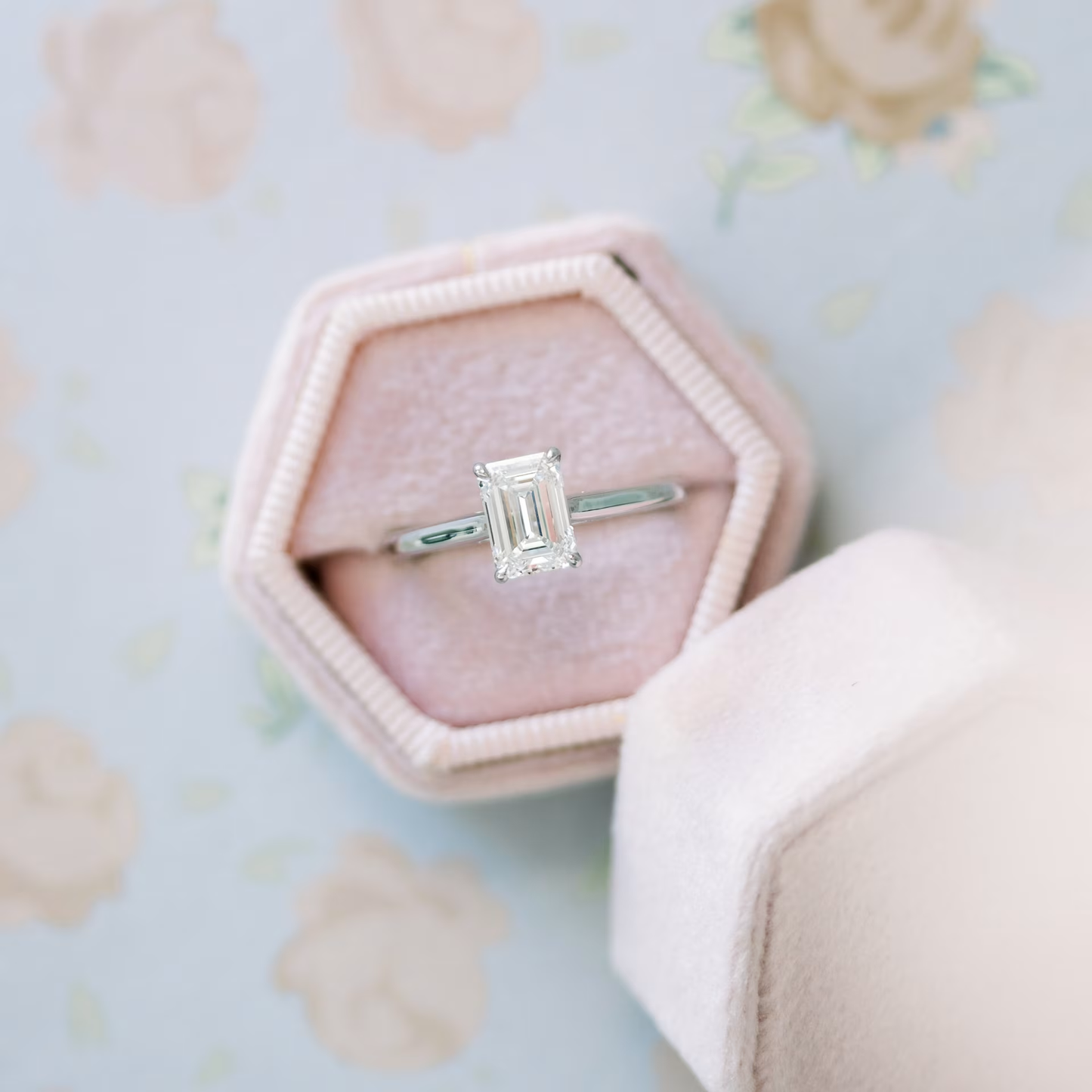 Marquise Cut Cluster Styled Lab Grown Diamond Engagement Ring
