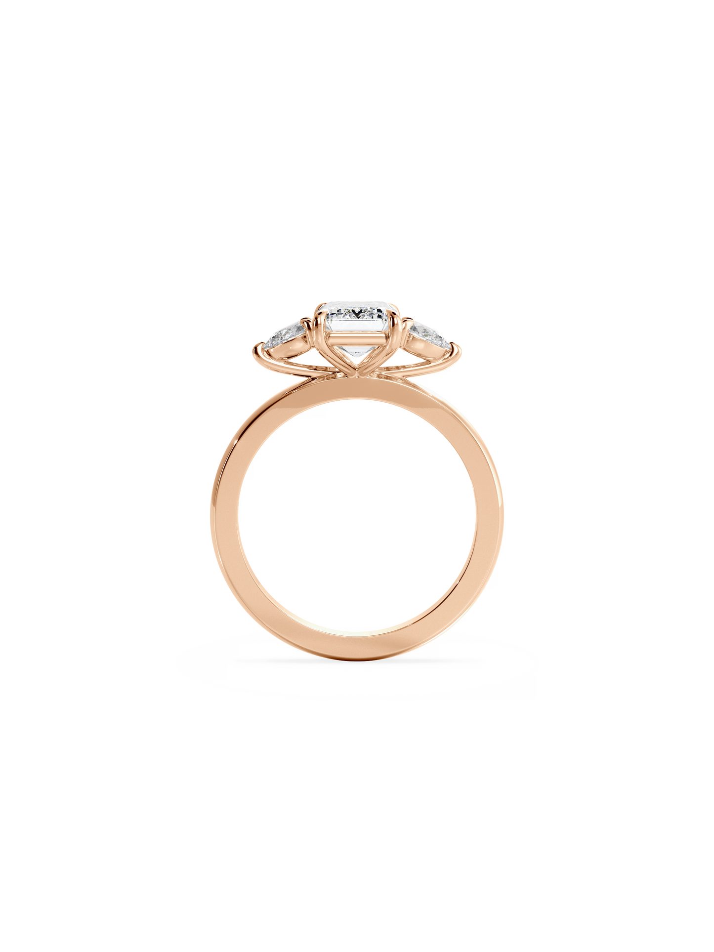 2 CT Round Three Stones Lab Grown Diamond Engagement Ring