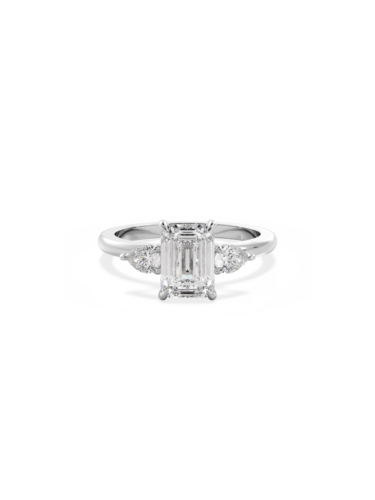 2 CT Round Three Stones Lab Grown Diamond Engagement Ring