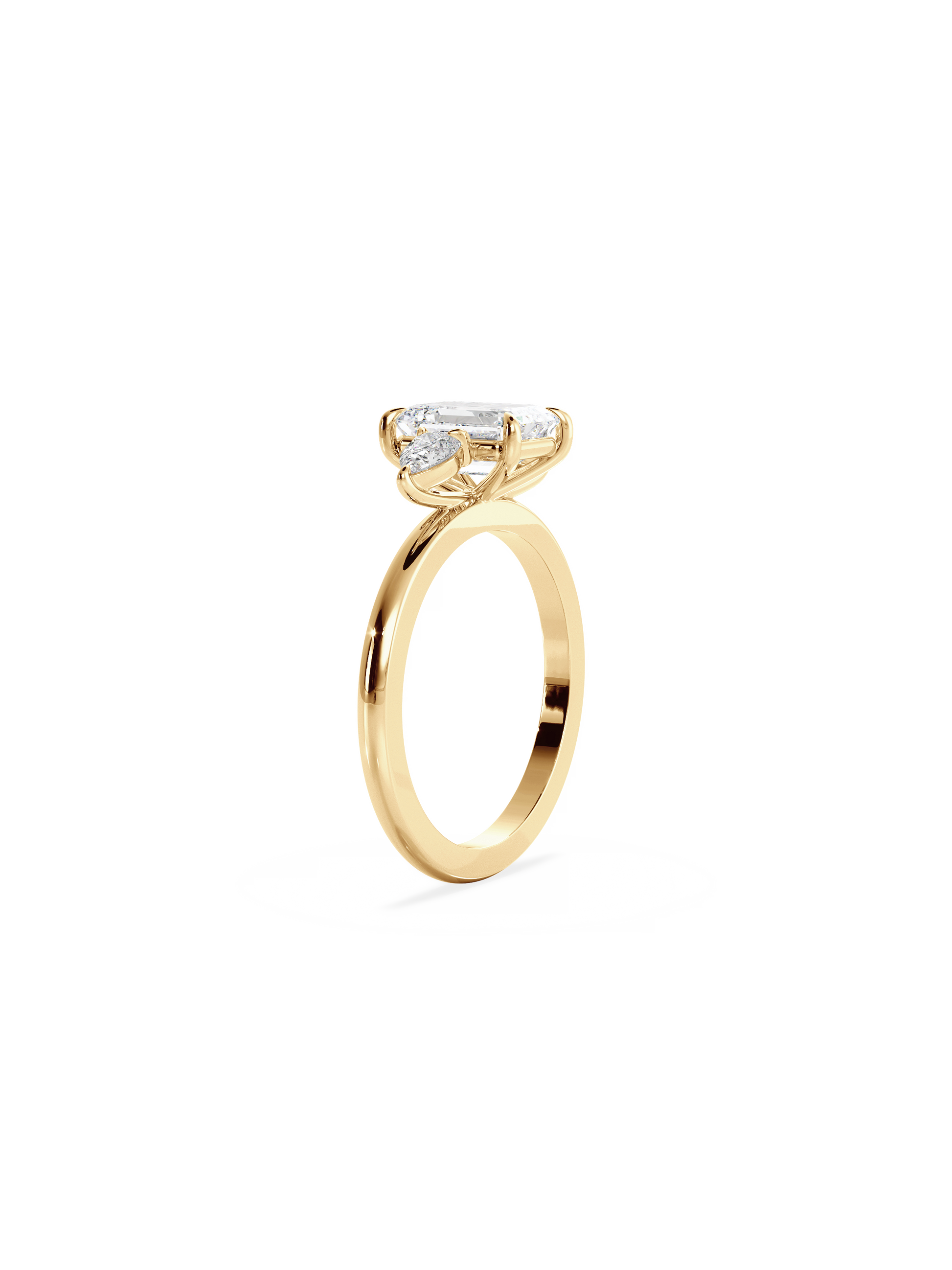 2 CT Round Three Stones Lab Grown Diamond Engagement Ring