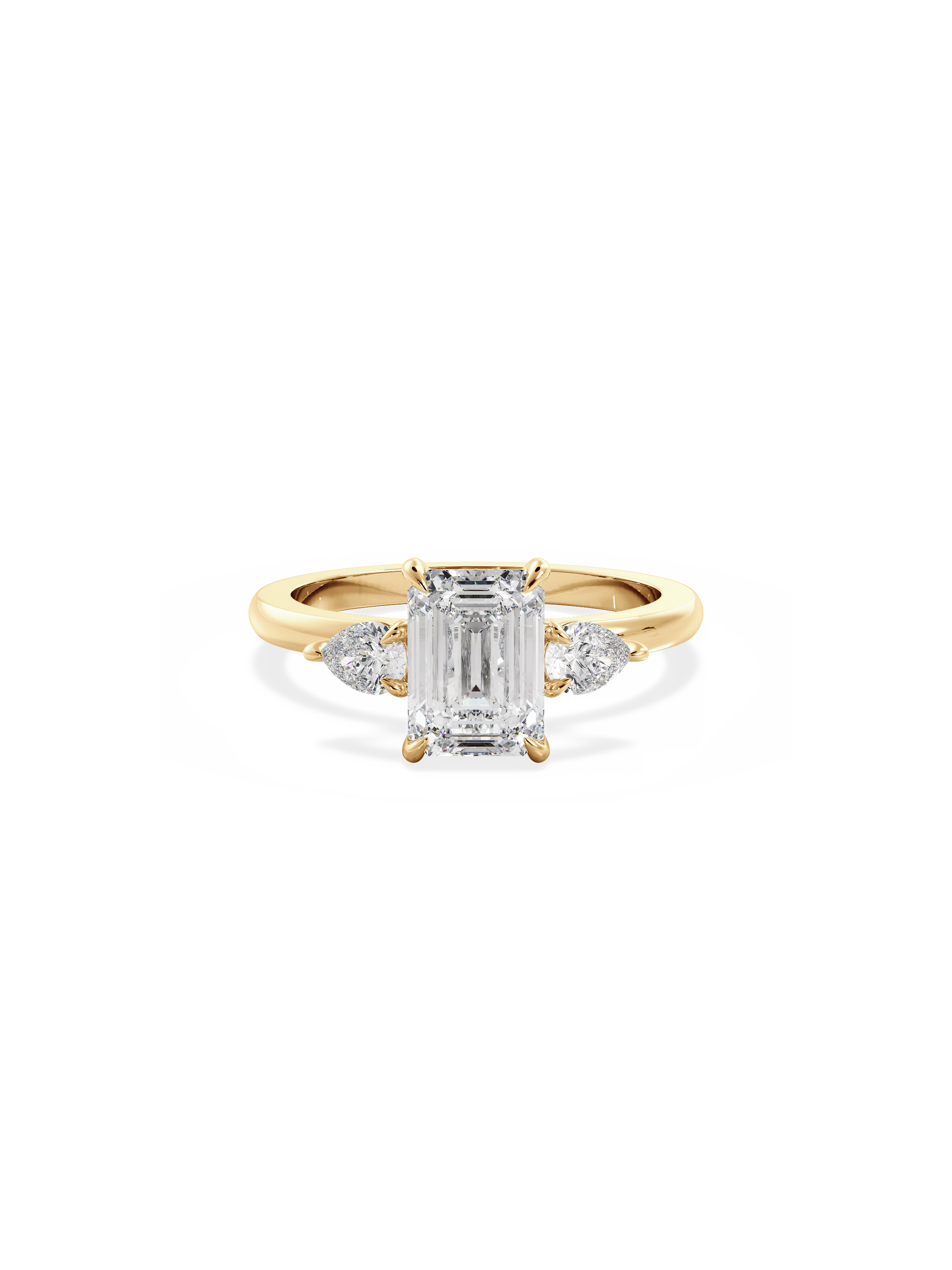 2 CT Round Three Stones Lab Grown Diamond Engagement Ring