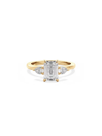 2 CT Round Three Stones Lab Grown Diamond Engagement Ring