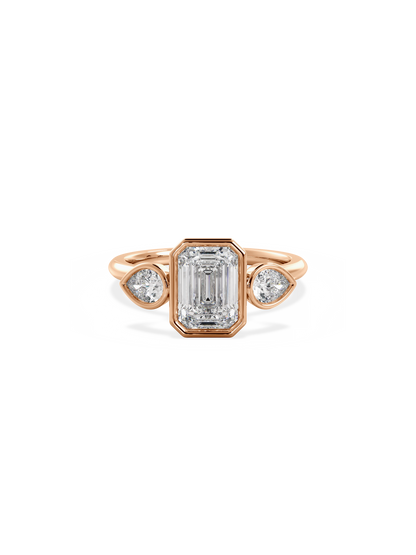 2 CT Round Three Stones Lab Grown Diamond Engagement Ring