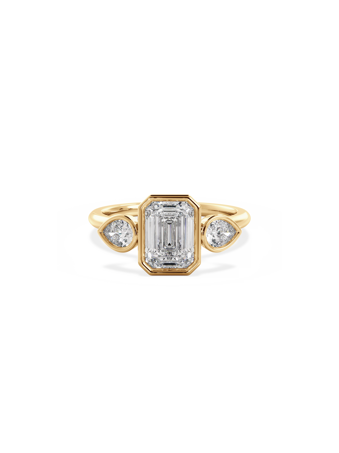 2 CT Round Three Stones Lab Grown Diamond Engagement Ring