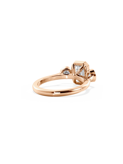 2 CT Round Three Stones Lab Grown Diamond Engagement Ring