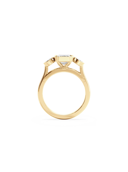 2 CT Round Three Stones Lab Grown Diamond Engagement Ring