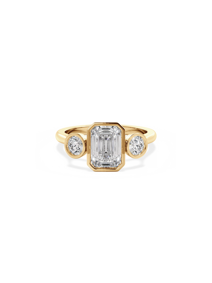 2 CT Round Three Stones Lab Grown Diamond Engagement Ring