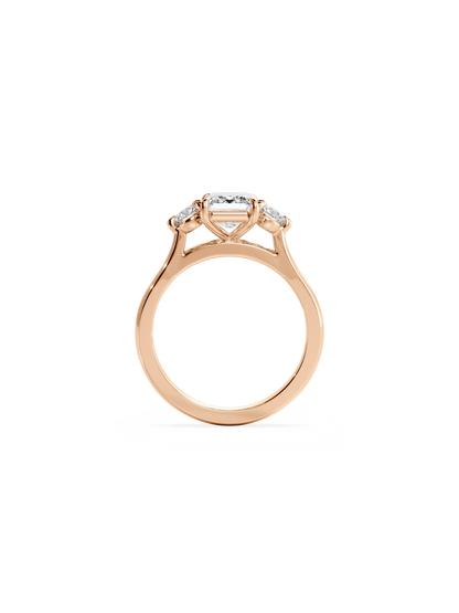 2 CT Round Three Stones Lab Grown Diamond Engagement Ring