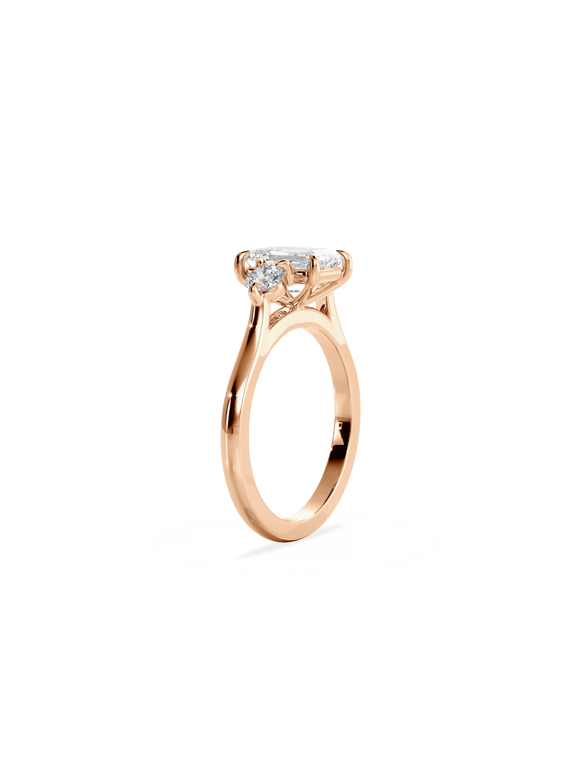 2 CT Round Three Stones Lab Grown Diamond Engagement Ring