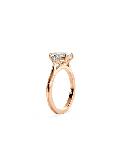 2 CT Round Three Stones Lab Grown Diamond Engagement Ring