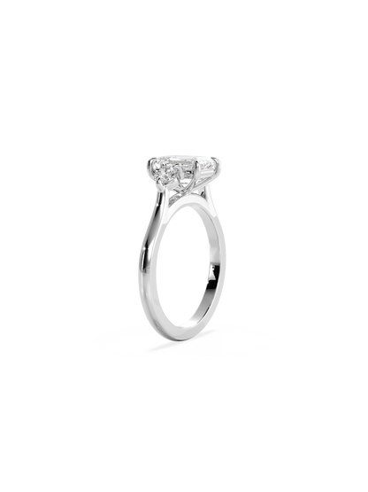 2 CT Round Three Stones Lab Grown Diamond Engagement Ring
