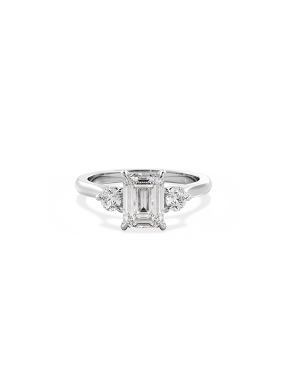 2 CT Round Three Stones Lab Grown Diamond Engagement Ring